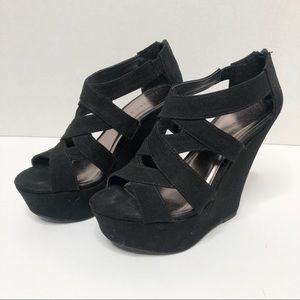 Black High Heel Wedges (Madden Girl)